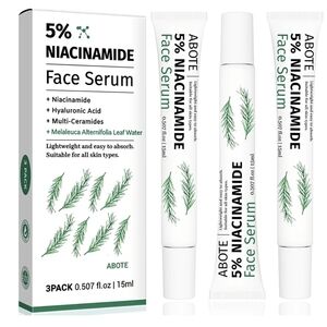Travel Skincare 5% Niacinamide Serum with 4% Tea Tree Extracts 3 Pack